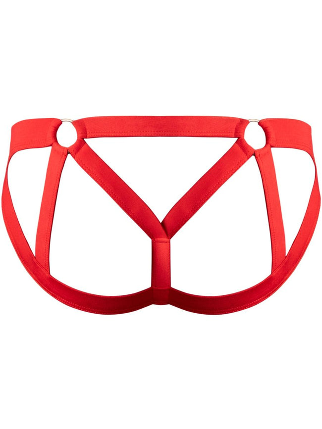 Male Power 352-307 Mesh 2 Strappy Ring Jockstrap Color Red
