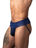 Male Power 360-280 Sassy Lace Skirt Jock Color Navy
