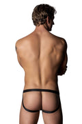 Male Power 386-291 Love Star Jock with Ring Color Black