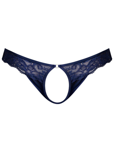 Male Power 409-280 Sassy Lace Open Ring Thong Color Navy