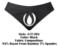 Male Power 417-304 Open Ended Thong Open Front Elastic Cock Ring Color Black