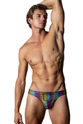 Male Power 421-297 Pack N Play Thong with Front Condom Pouch Color Rainbow