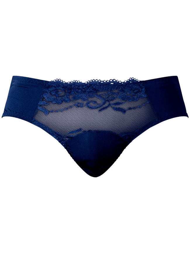 Male Power 492-280 Sassy Lace Bikini Sold Pouch Color Navy