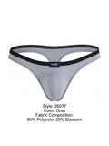Pikante PIK 26077 Mens Underwear Isis Thongs Color Gray