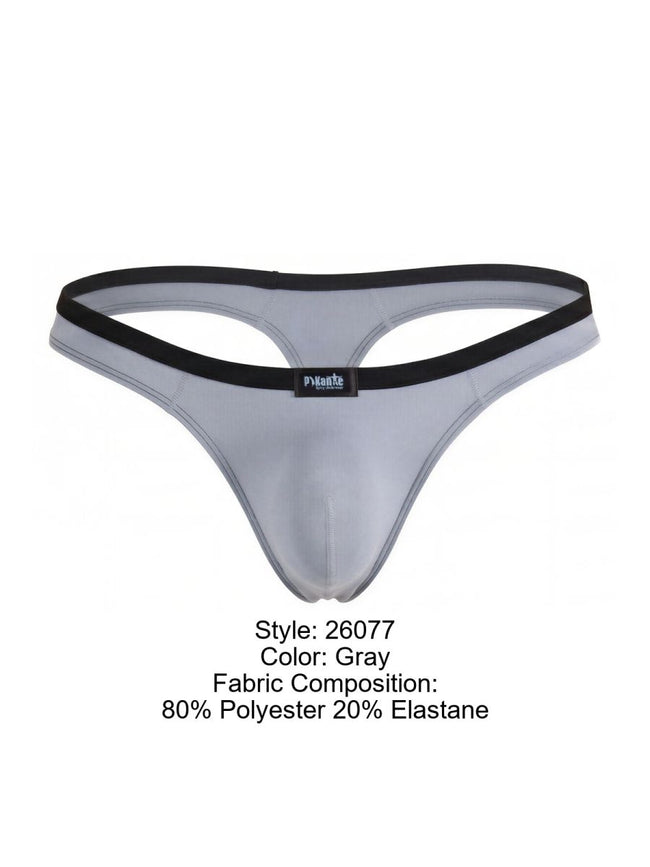 Pikante PIK 26077 Mens Underwear Isis Thongs Color Gray