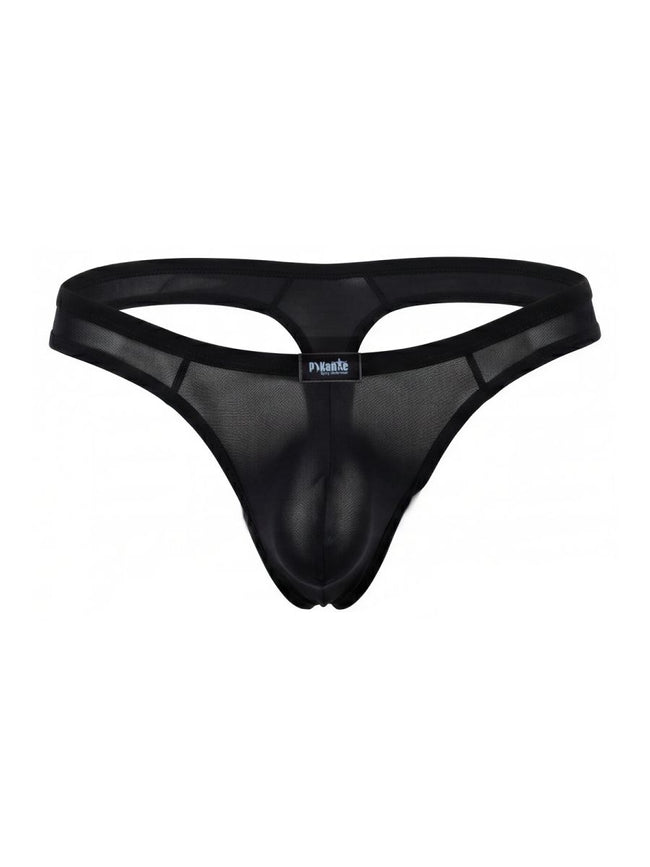 Pikante Mens Underwear Seductive Comfort PIK 26078 Isis Thongs Color Black