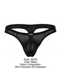 Pikante Mens Underwear Seductive Comfort PIK 26078 Isis Thongs Color Black