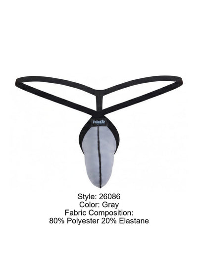 Pikante 26086 Mens Underwear Sensual Minimalist G-String Color Gray