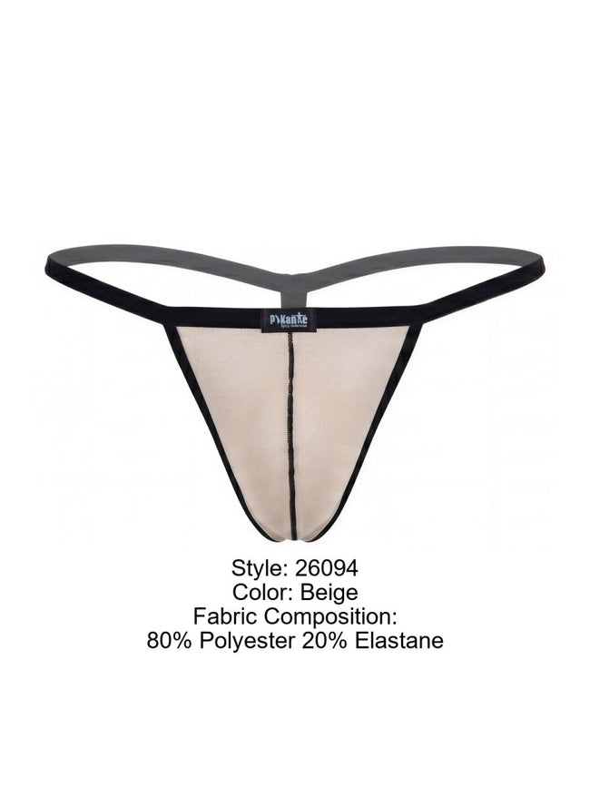 Pikante Mens Underwear PIK 26094 Nut G-String color Beige Color Beige