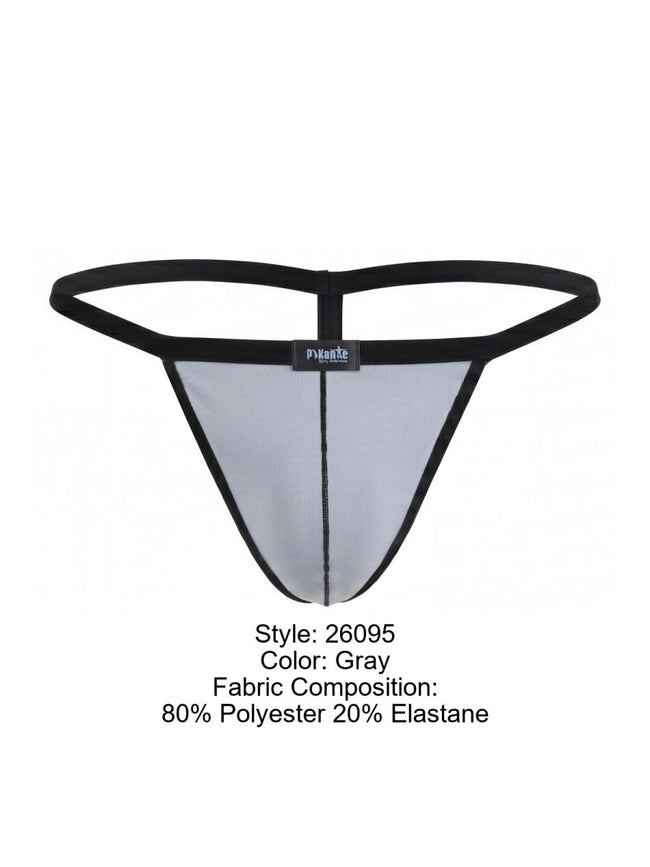Pikante Mens Underwear PIK 26095 Nut G-String color Gray Color Gray