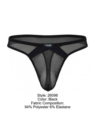 Pikante PIK 26098 Mens Underwear Sobek Thongs Color Black