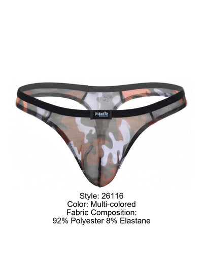 Pikante PIK 26116 Mens Underwear Cam Thongs Color Multi-colored