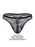 Pikante PIK 26120 Mens Underwear Hexa Thongs Color Multi-colored