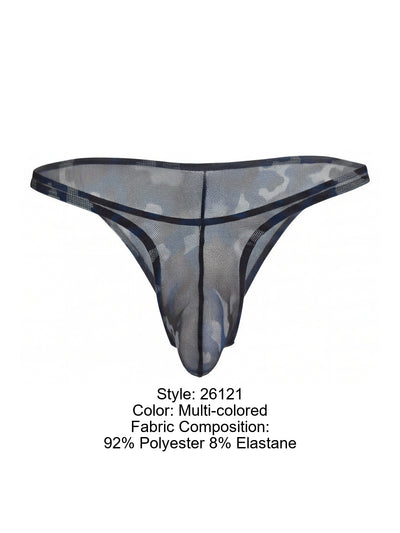 Pikante 26121 Hexa Mens Underwear Bold Low Rise Bikini Color Multi-colored