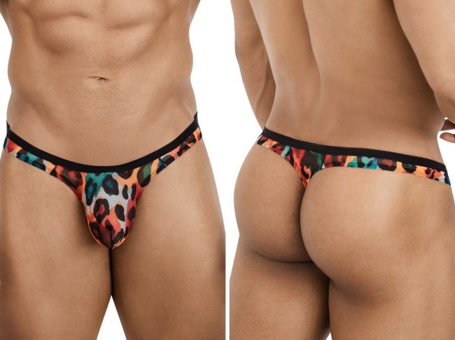 Pikante 26124 Mens Underwear Animal Print Thongs Color Multi-colored