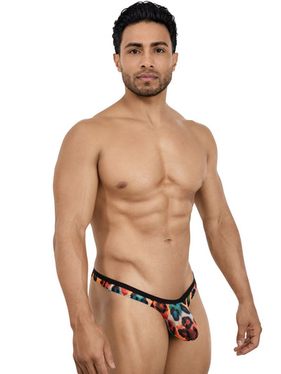 Pikante 26124 Mens Underwear Animal Print Thongs Color Multi-colored