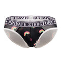 Private Structure EPUX4187 Pride Mini Briefs Color Black Rainbow