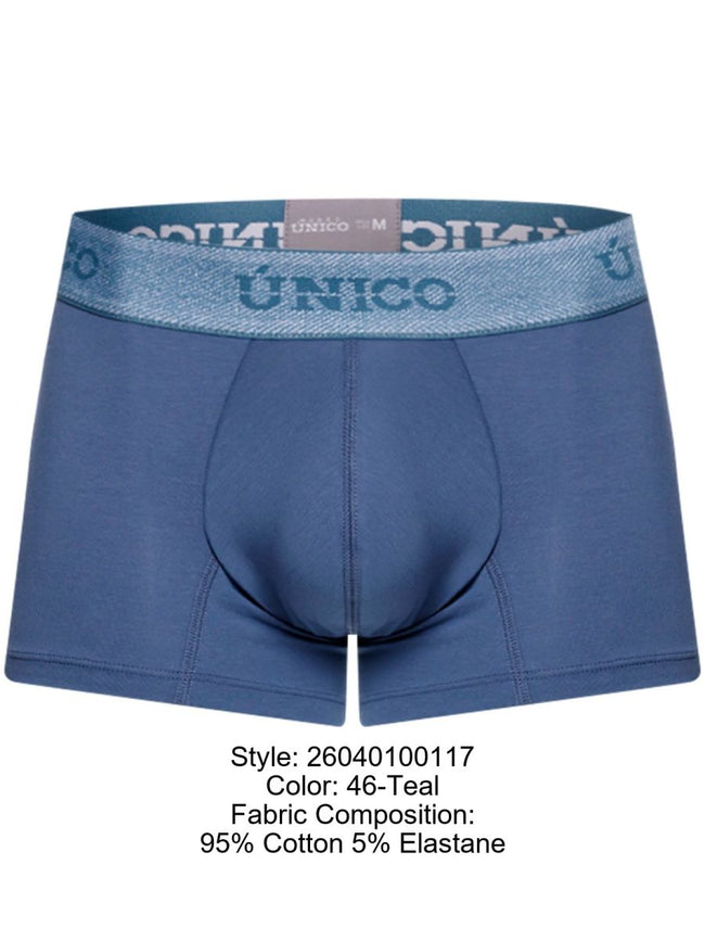Unico 26040100117 Classic Trunks - Premium Men's Everyday Essential Color 46-Teal