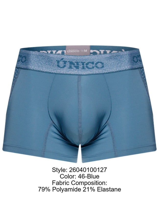 Unico 26040100127 Classic Trunks Color 46-Blue - Premium Athletic Comfort