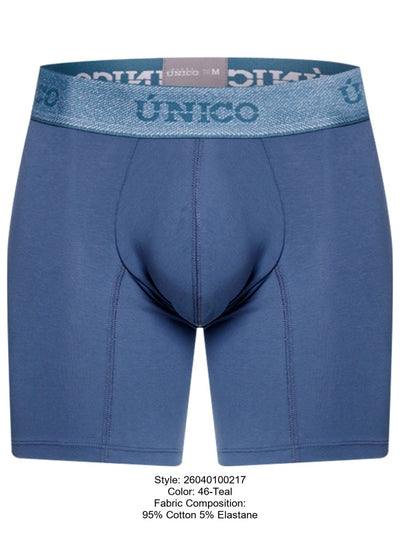 Unico 26040100217 Classic Boxer Briefs in Teal - Premium Comfort and Style Color 46-Teal