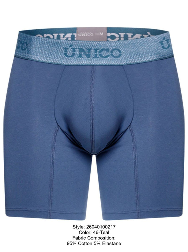 Unico 26040100217 Classic Boxer Briefs in Teal - Premium Comfort and Style Color 46-Teal