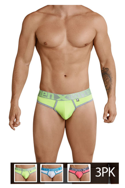 Xtremen 91031X-3 3PK Thongs Color Green-White-Fuchsia
