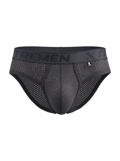Xtremen 91250 Microfiber Mesh Briefs Color Gray