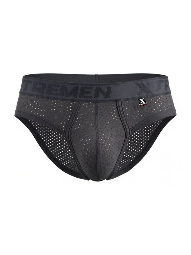 Xtremen 91250 Microfiber Mesh Briefs Color Gray