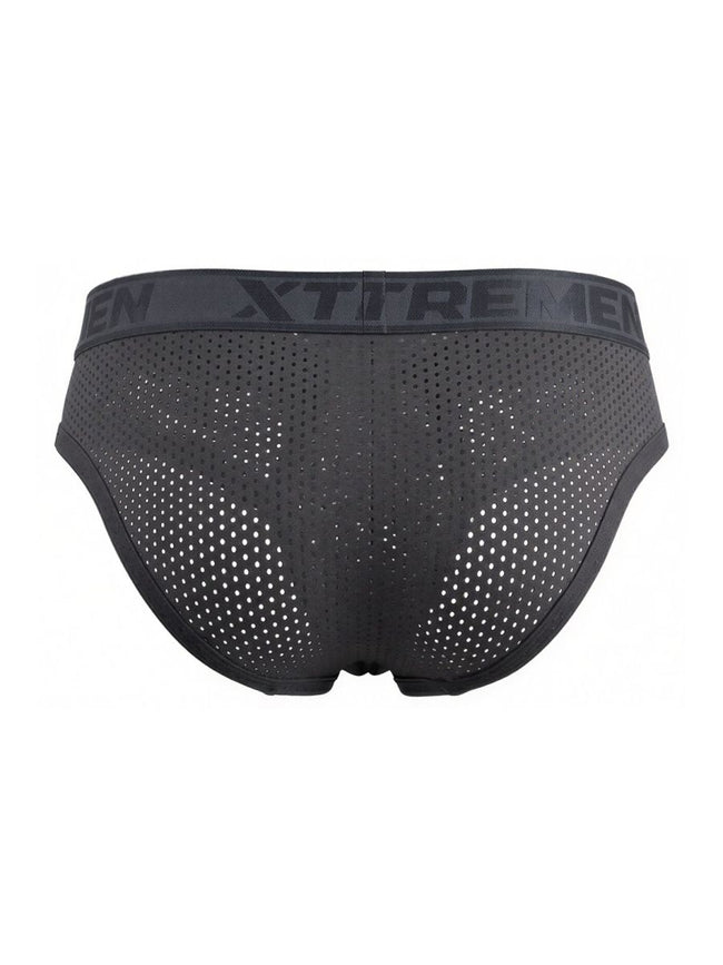 Xtremen 91250 Microfiber Mesh Briefs Color Gray
