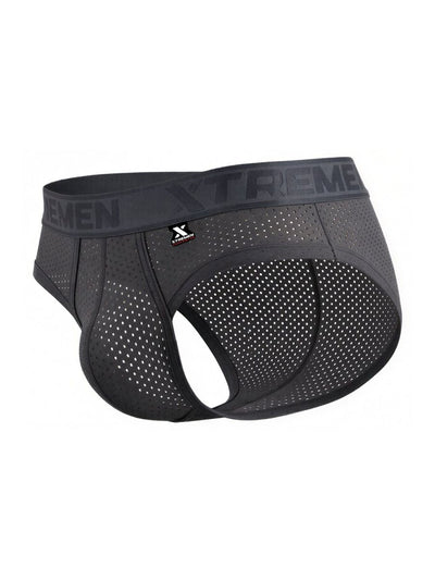 Xtremen 91250 Microfiber Mesh Briefs Color Gray