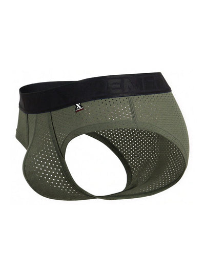 Xtremen 91250 Microfiber Mesh Briefs Color Military Green