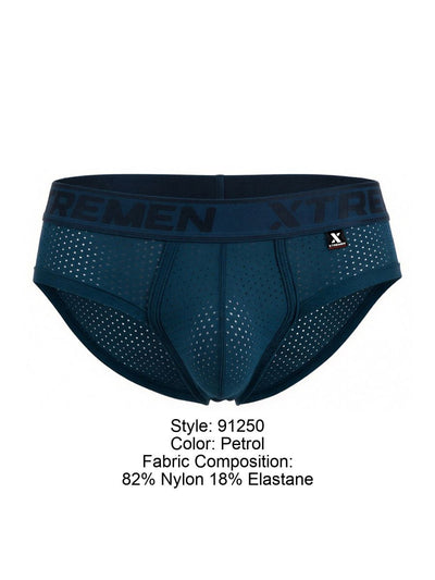 Xtremen 91250 Microfiber Mesh Briefs Color Petrol