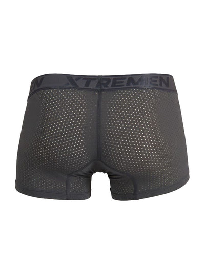 Xtremen 91251 Microfiber Mesh Boxer Briefs Color Gray
