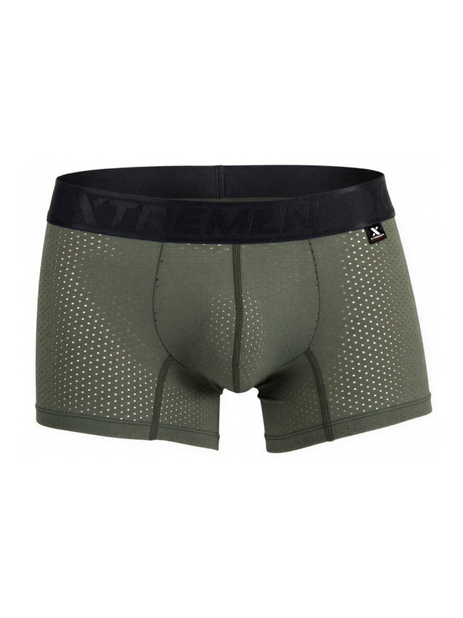Xtremen 91251 Microfiber Mesh Boxer Briefs Color Military Green