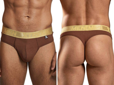 Xtremen 91253 Mens Underwear Microfiber Thongs Sleek and Supportive Color Chocolate