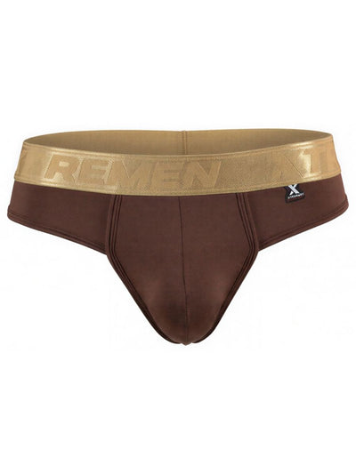 Xtremen 91253 Mens Underwear Microfiber Thongs Sleek and Supportive Color Chocolate