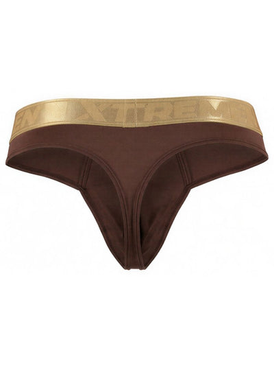 Xtremen 91253 Mens Underwear Microfiber Thongs Sleek and Supportive Color Chocolate