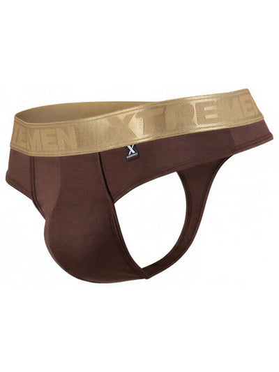 Xtremen 91253 Mens Underwear Microfiber Thongs Sleek and Supportive Color Chocolate