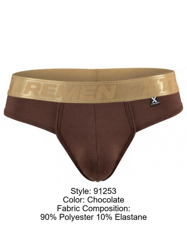 Xtremen 91253 Mens Underwear Microfiber Thongs Sleek and Supportive Color Chocolate