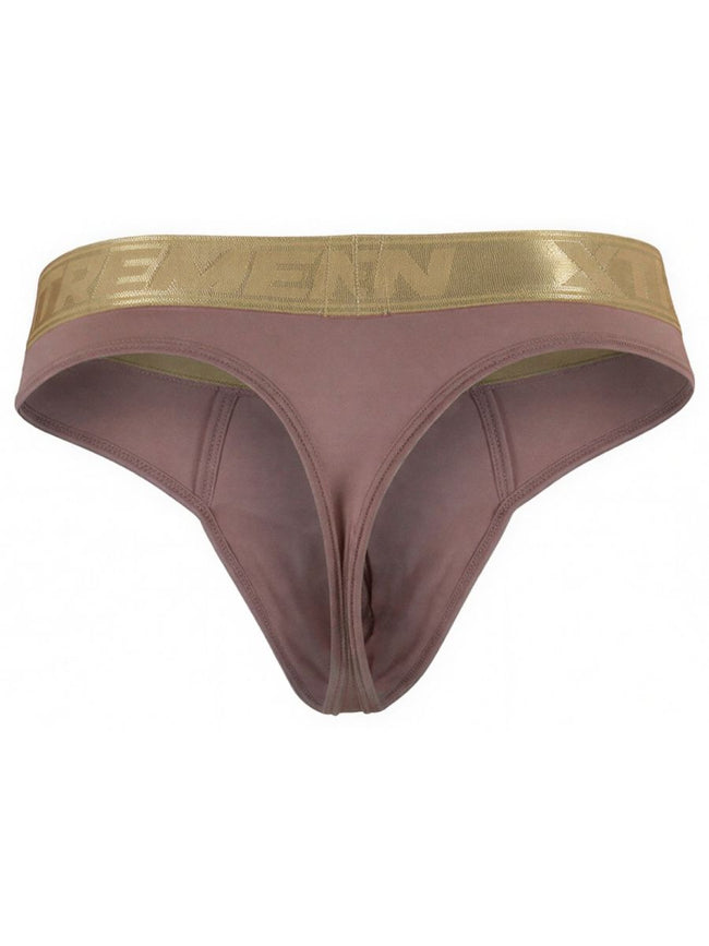 Xtremen 91253 Mens Underwear Microfiber Thongs Sleek and Supportive Color Khaki