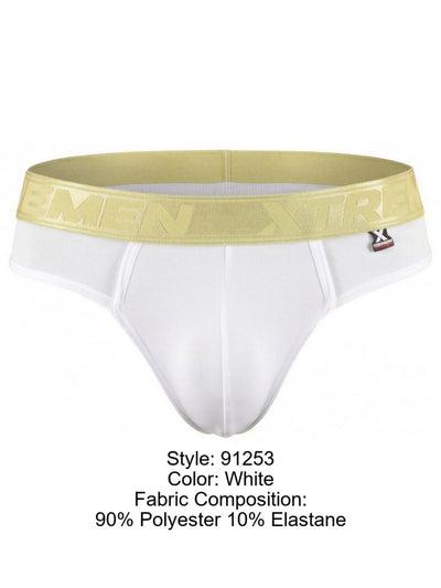 Xtremen 91253 Mens Underwear Microfiber Thongs Sleek and Supportive Color White