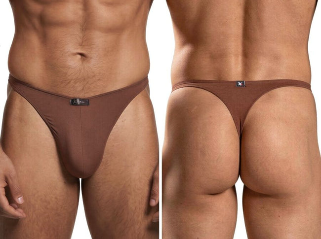 Xtremen 91254 Mens Underwear Sleek Microfiber Thongs Color Chocolate