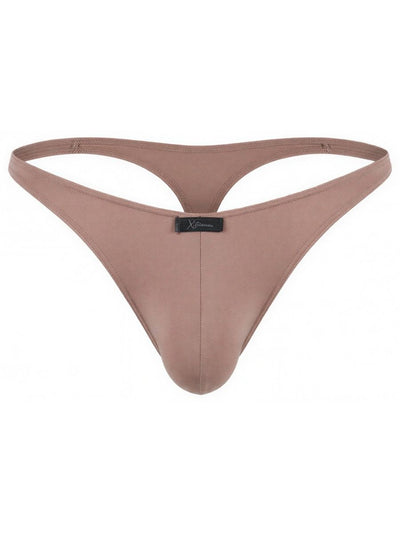 Xtremen 91254 Mens Underwear Sleek Microfiber Thongs Color Khaki
