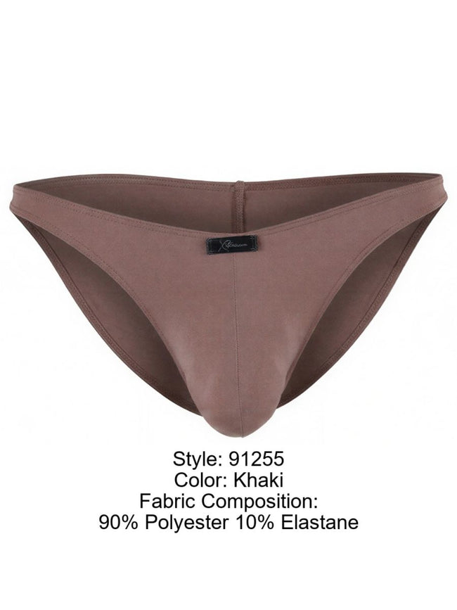 Xtremen 91255 Mens Underwear Sleek Microfiber Bikini Color Khaki