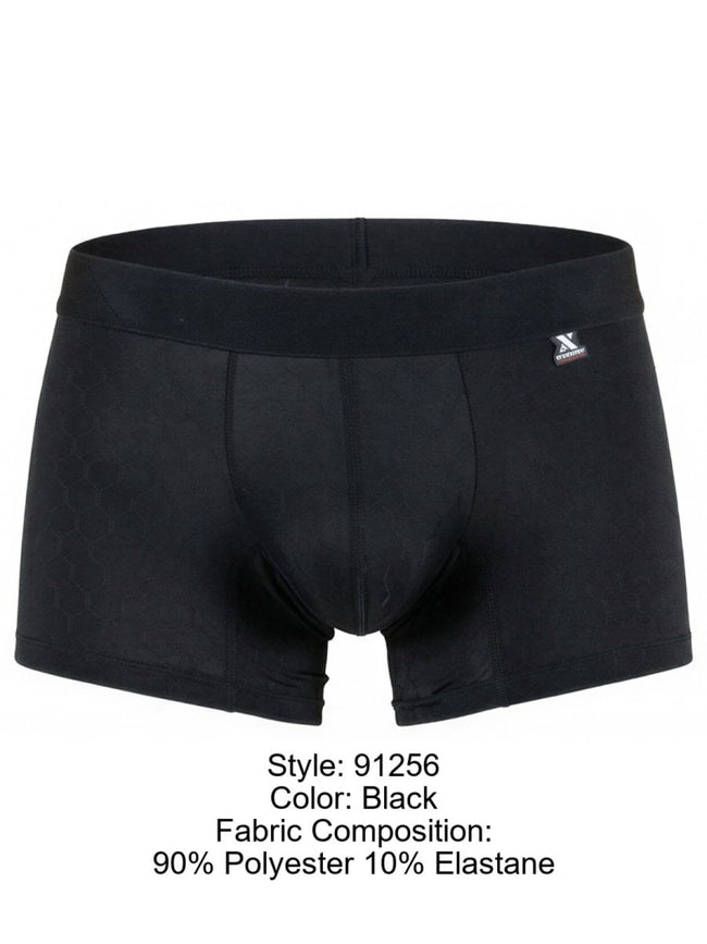 Xtremen 91256 Mens Underwear Sleek Microfiber Boxer Briefs Color Black