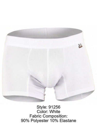 Xtremen 91256 Mens Underwear Sleek Microfiber Boxer Briefs Color White