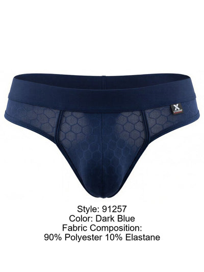 Xtremen 91257 Mens Underwear Sleek Microfiber Comfort Thongs Color Dark Blue
