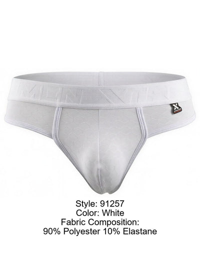 Xtremen 91257 Mens Underwear Sleek Microfiber Comfort Thongs Color White