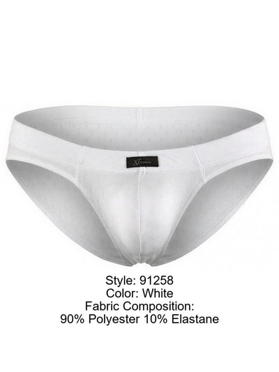 Xtremen 91258 Mens Underwear Sleek Microfiber Briefs Color White
