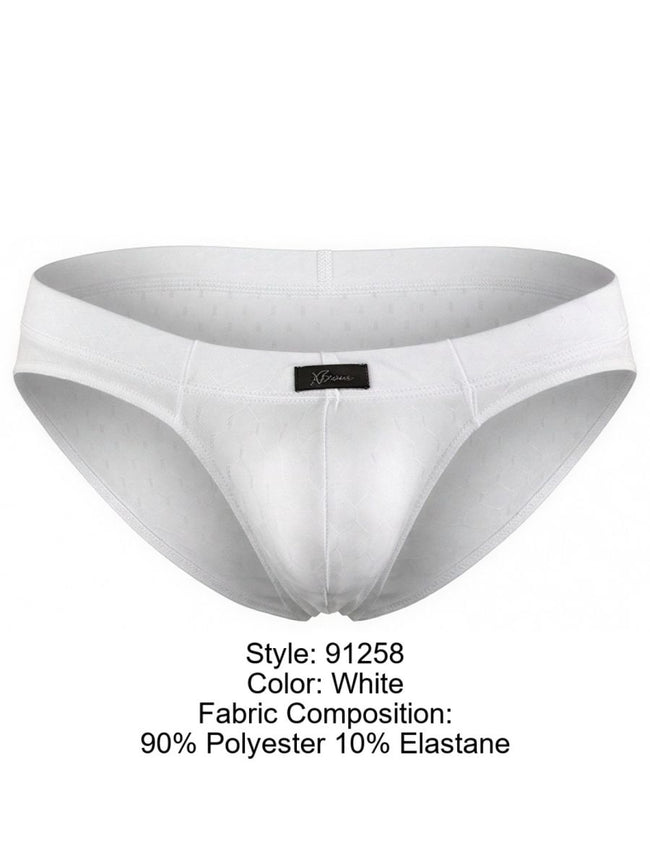 Xtremen 91258 Mens Underwear Sleek Microfiber Briefs Color White